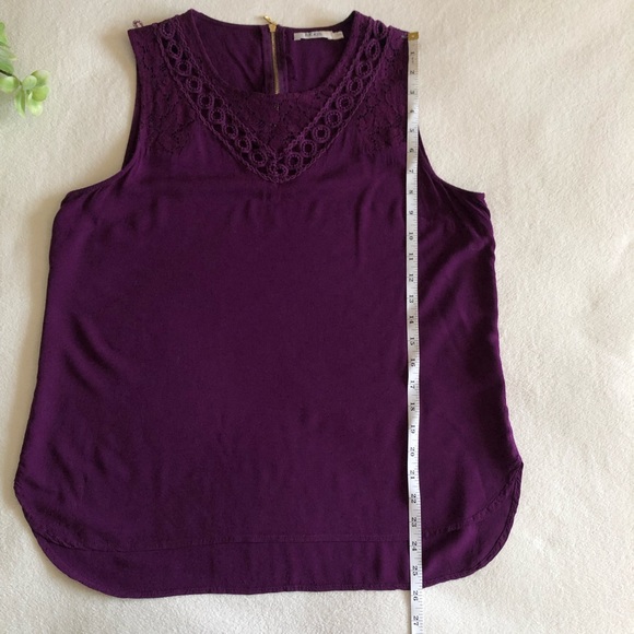 Ricki’s deep purple crochet detail sleeveless top - size large - Picture 11 of 15